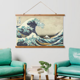 De Grote Golf voor Kanagawa Katsushika Hokusai  Hangend Wandkleed