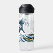 De Grote Golf voor Kanagawa Waterfles (Achterkant)