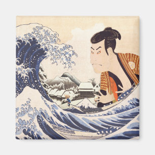 De Grote Golve Ukiyoe Collages Magneet
