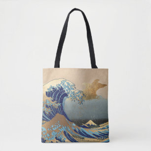 De grote golven bij Kanagawa Tote Bag