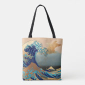 De grote golven bij Kanagawa Tote Bag (Achterkant)