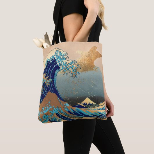 De grote golven bij Kanagawa Tote Bag (Dichtbij)
