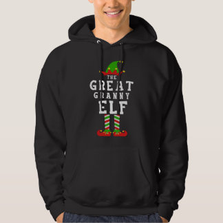 De grote Granny Elf Costume-kerstochtendmat Hoodie