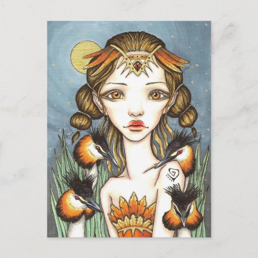 De Grote Grijze Koningin Briefkaart (Voorkant)