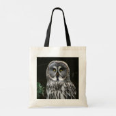 De grote grijze uil bit tote bag (Achterkant)