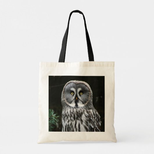 De grote grijze uil bit tote bag (Achterkant)