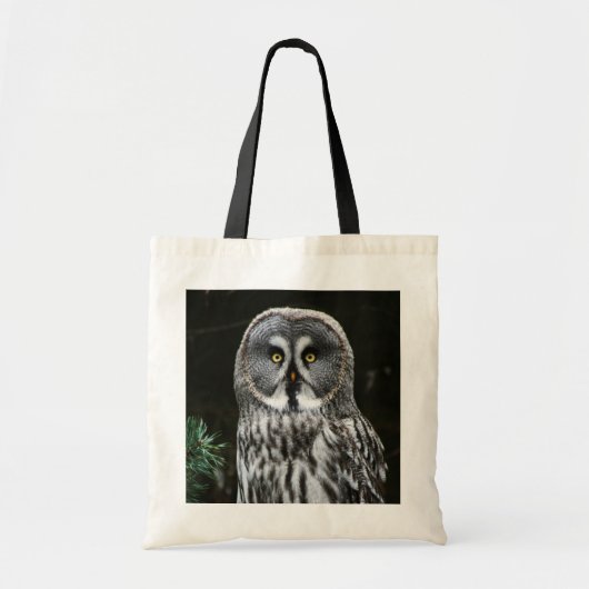 De grote grijze uil bit tote bag (Voorkant)