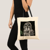De grote grijze uil BTM Tote Bag (Voorkant (product))