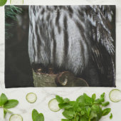 De grote grijze uil ktcna theedoek (Gevouwen)