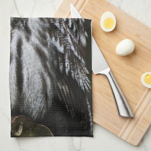 De Grote Grijze Uil Ktcnm Theedoek (Quarter Fold)