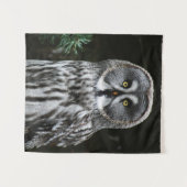 De Grote Grijze Uil Wandkleed (Voorkant (horizontaal))