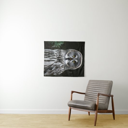De Grote Grijze Uil Wandkleed (In Situ (horizontaal))