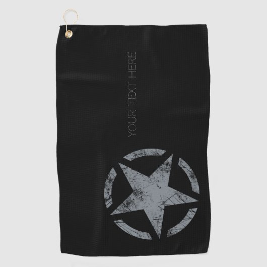 De grote Grootste Verdrukte Stijl van de Ster met  Golfhanddoek (Voorkant)