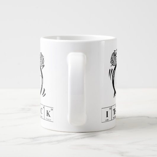 De grote. grote koffiekop (Achterkant)