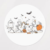 De Grote Halloween Snoepgevecht – Speelse Stokfigu Labels (Design 2)