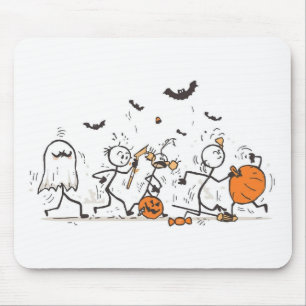 De Grote Halloween Snoepgevecht – Speelse Stokfigu Muismat