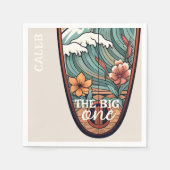 De grote Hawaïaanse Surf First Birthday Custom Servet (Voorkant)