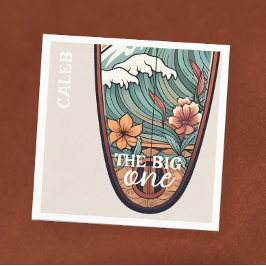 De grote Hawaïaanse Surf First Birthday Custom Servet