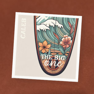 De grote Hawaïaanse Surf First Birthday Custom Servet