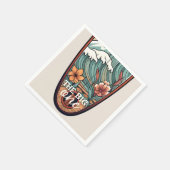De grote Hawaïaanse Surf First Birthday Paper Servet (Hoek)
