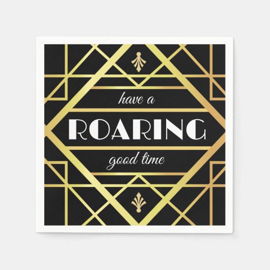 De Grote "Heb een brullende goede tijd" Servet (Voorkant)