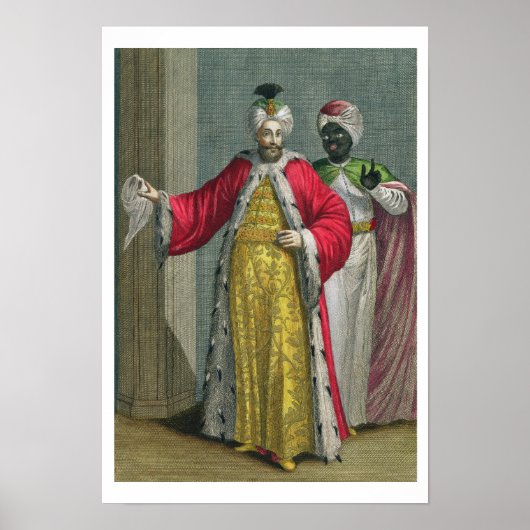 De Grote Heer in zijn seraglio met de Kislar Ag Poster (Voorkant)