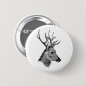 De grote hertenbok ronde button 5,7 cm (Voorkant /achterkant)