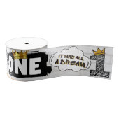 De GROTE | Hip Hop Retro 1e Verjaardag Grosgrain Lint (Spoel)