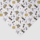 De grote | Hiphop 1e verjaardag zwart en goud Tissuepapier (Detail)