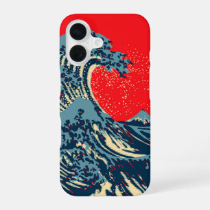 De Grote Hokusai-golf in Hope Art-stijl iPhone 16 Hoesje