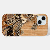 De grote Hokusai Wave Bamboe Inlay stijl Case-Mate iPhone Case (Achterkant (horizontaal))