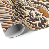 De grote Hokusai Wave Bamboo Wood Style decor Cadeaupapier (Rol Hoek)