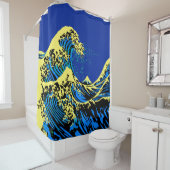 De grote Hokusai Wave Pop kunststijl Douchegordijn (In situ)