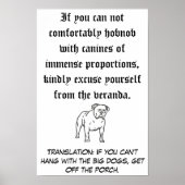 De grote honden poster (Voorkant)