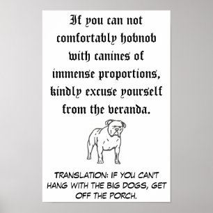 De grote honden poster