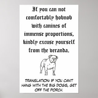 De grote honden poster