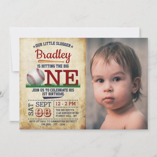 De grote honkbal is een foto van 1 september. kaart (Voorkant)