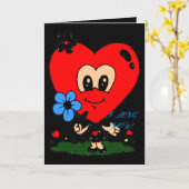 De GROTE HOOFDRomance van het HART! Groet Kaart (Gele Bloem)