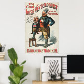 De grote Ierse ventriloquist Poster (Thuiskantoor)