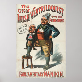 De grote Ierse ventriloquist Poster