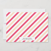 DE GROTE IN PINK | EERSTE BIRTHDAY-INVITATIE KAART (Achterkant)