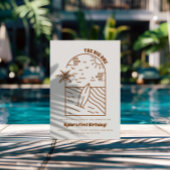 De grote | Jongen's 1e Surf Beach Verjaardag Kaart