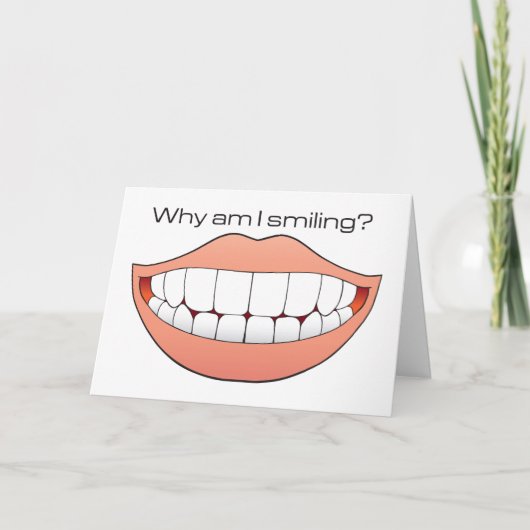 De grote kaart van de glimlach humoristische (Voorkant)