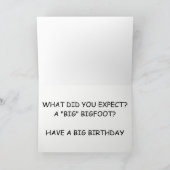 De "grote" Kaart van de Verjaardag Bigfoot (Binnen)