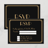 De grote Kaart van het Huwelijk RSVP van het Art (Voorkant / Achterkant)