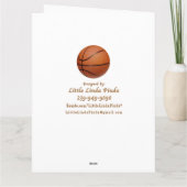 De GROTE Kaarten van de Bus van het Basketbal met (Achterkant)