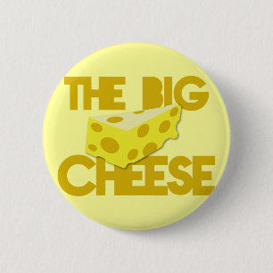 De GROTE KAAS! baas Ronde Button 5,7 Cm