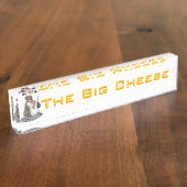 De grote kaas naambordje (Zijkant)