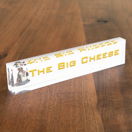 De grote kaas naambordje (Zijkant)