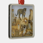 De grote katten metalen ornament (Rechts)